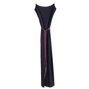 Laundry By Shelli Segal Purple Maxi Slip Dress Beaded Straps Minimalist Size 8